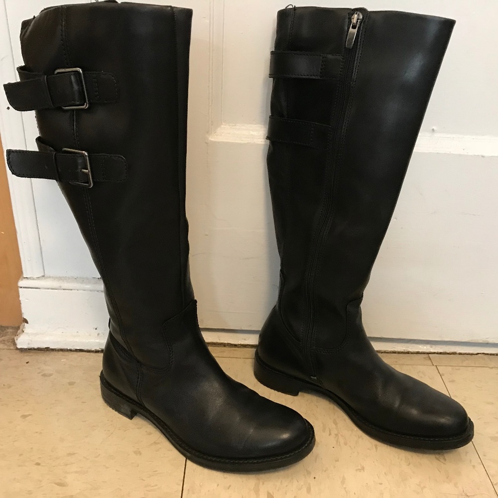 Ecco/Knee boots/100%leather/Black/comfort